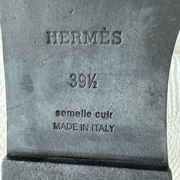 Hermes Santorini Black Sandals, Suze 39,5 ( 9,5) - Picture 12 of 15